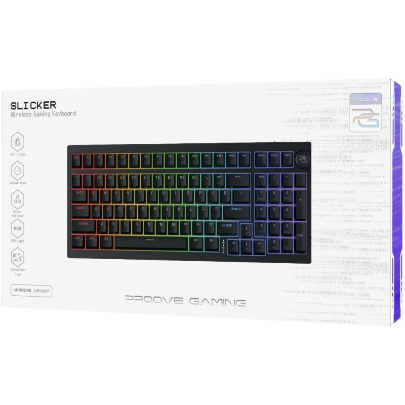Бездротова клавіатура Proove Gaming Slicker (Ukraine Layout)