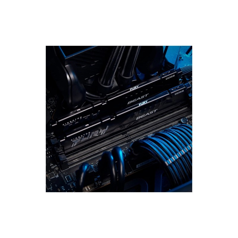 Модуль пам'яті для комп'ютера DDR5 128GB (2x64GB) 5600 MHz Beast Black Kingston Fury (ex.HyperX) (KF556C40BBK2-128)