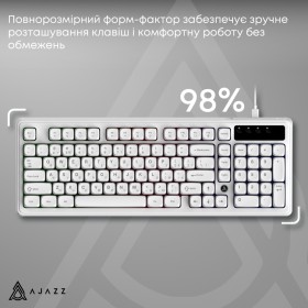 Клавиатура Ajazz AF98 USB UA White (AF98-W)