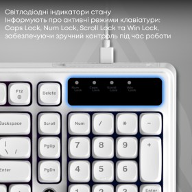 Клавиатура Ajazz AF98 USB UA White (AF98-W)