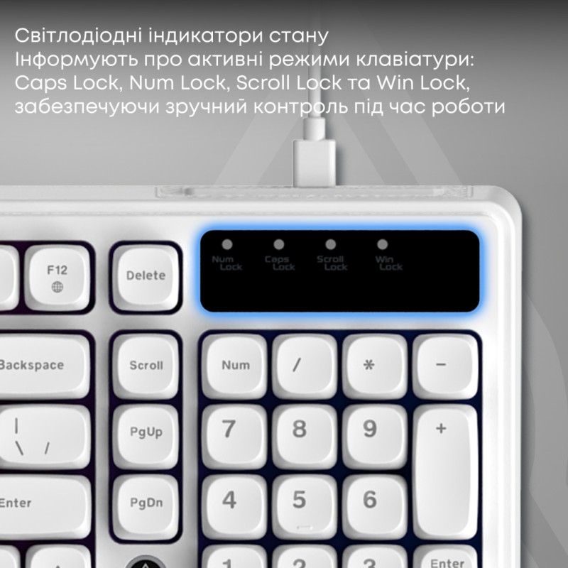 Клавиатура Ajazz AF98 USB UA White (AF98-W)