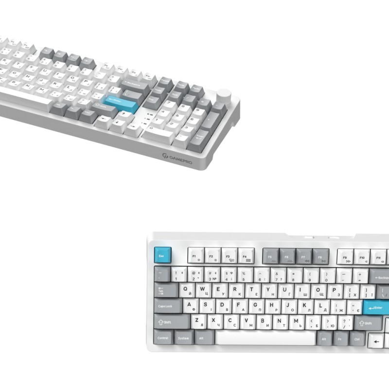 Клавиатура GamePro Asgard Drakkar Keychron Super Red Switch Wireless/Bluetooth/USB UA White (MK305WH)