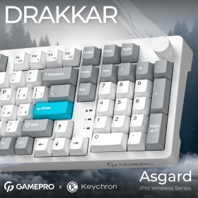 Клавиатура GamePro Asgard Drakkar Keychron Super Red Switch Wireless/Bluetooth/USB UA White (MK305WH)