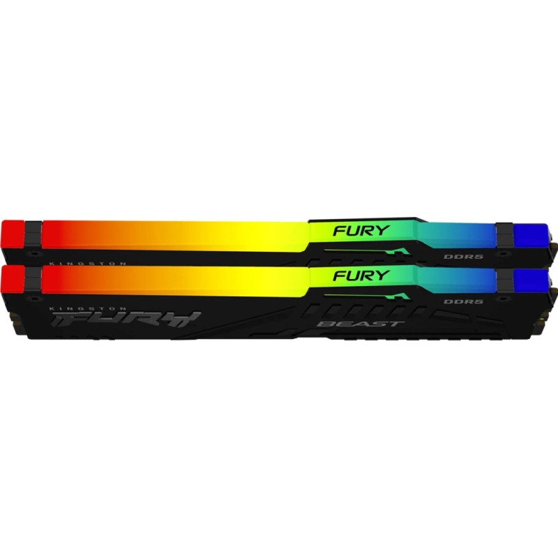 Модуль памяти для компьютера DDR5 32GB (2x16GB) 6000 MHz Beast RGB EXPO Kingston Fury (ex.HyperX) (KF560C30BBEAK2-32)