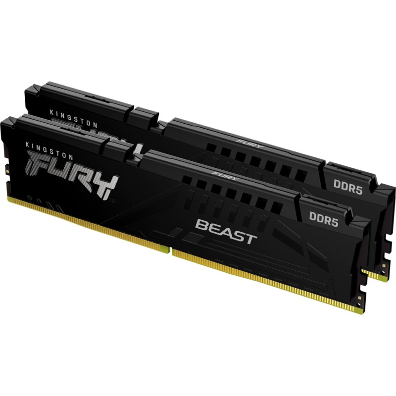 Модуль памяти для компьютера DDR5 64GB (2x32GB) 6000 MHz Beast Black EXPO Kingston Fury (ex.HyperX) (KF560C30BBEK2-64)