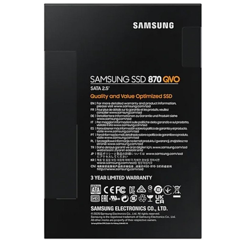Накопичувач SSD 2.5" 1TB 870 QVO Samsung (MZ-77Q1T0BW)
