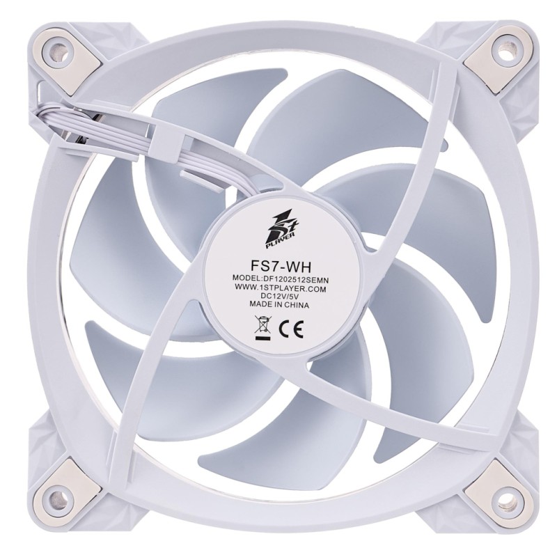 Кулер для корпуса 1stPlayer FS7 White (FS7-WH-1IN1)