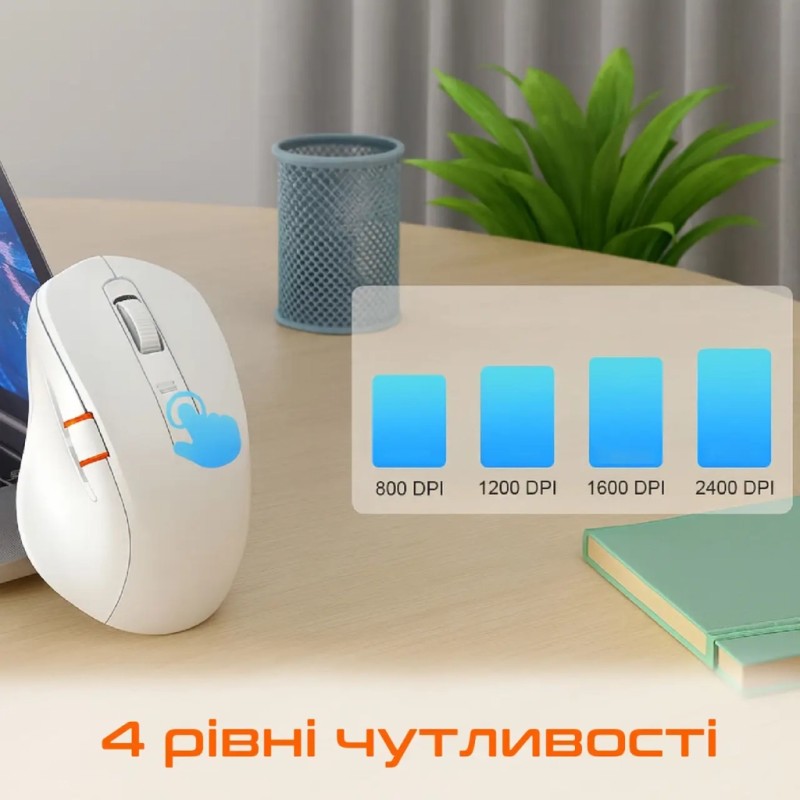 Мышка Meetion BTM032 Wireless/Bluetooth/USB White (MT-BTM032-B)