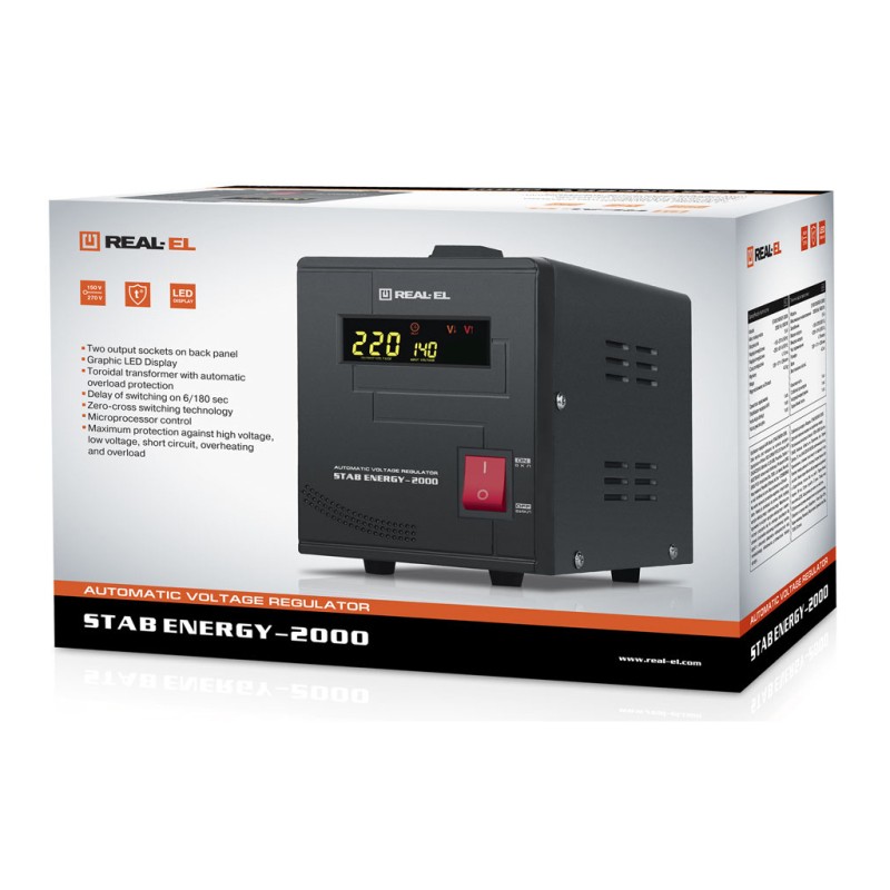 Стабилизатор REAL-EL STAB ENERGY-2000 (EL122400013)