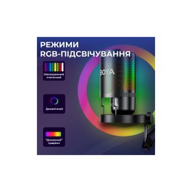 Микрофон Boya K3-02 RGB Type-C/3,5 мм Black (BOYA K3-02)