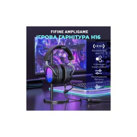 Наушники Fifine H16 7.1 RGB Black (H16)