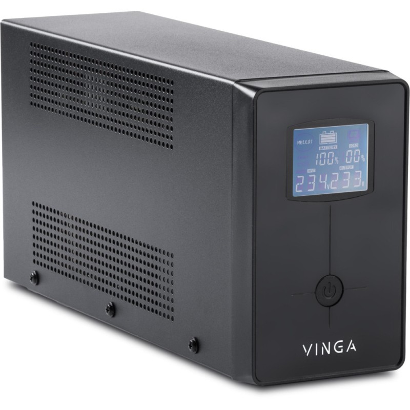Источник бесперебойного питания Vinga LCD 1200VA metal case (VPC-1200M)