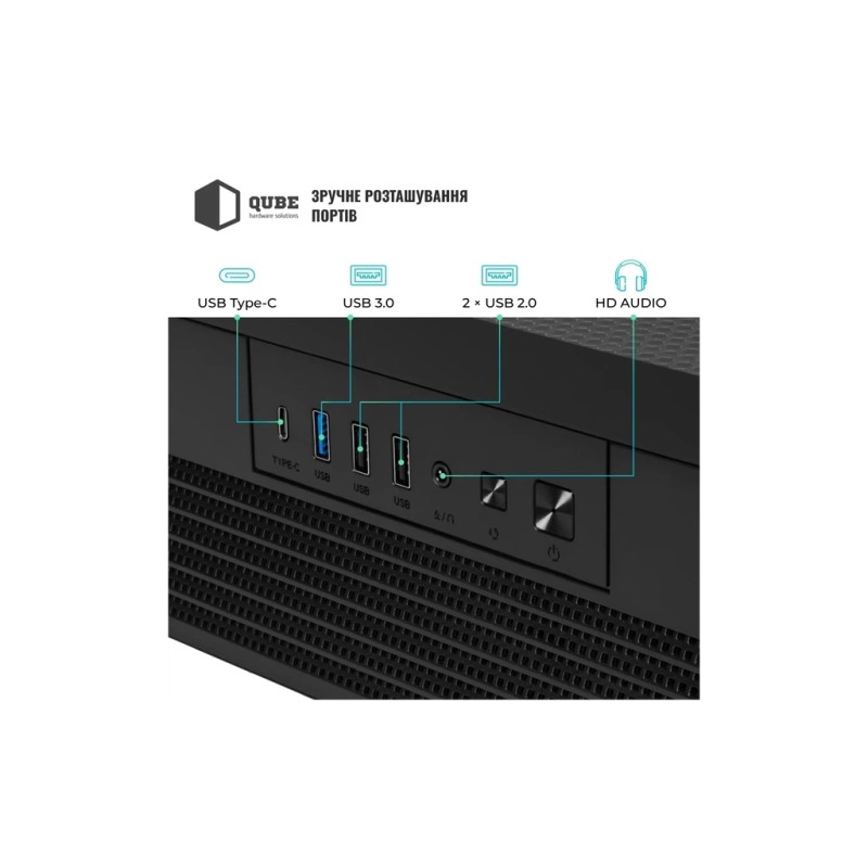 Корпус для ПК Qube FORT_GBNU3