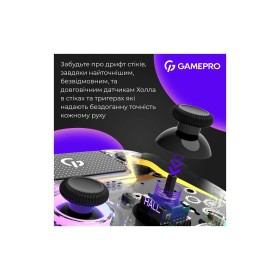 Геймпад GamePro GPS13T BT 5.3/USB/PC/iOS/Android/PS3/PS4 RGB Transparent (GPS13T)