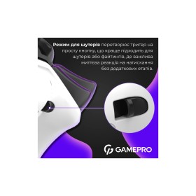 Геймпад GamePro GPS13W BT 5.3/USB/PC/iOS/Android/PS3/PS4 RGB White (GPS13W)
