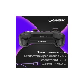 Геймпад GamePro GPX13B 2.4G/BT 5.1/USB/PC/iOS/Android RGB Black (GPX13B)