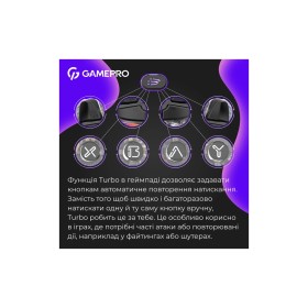 Геймпад GamePro GPX13T 2.4G/BT 5.1/USB/PC/iOS/Android RGB Transparent (GPX13T)