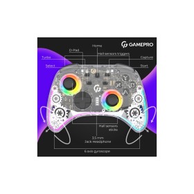 Геймпад GamePro GPX13T 2.4G/BT 5.1/USB/PC/iOS/Android RGB Transparent (GPX13T)