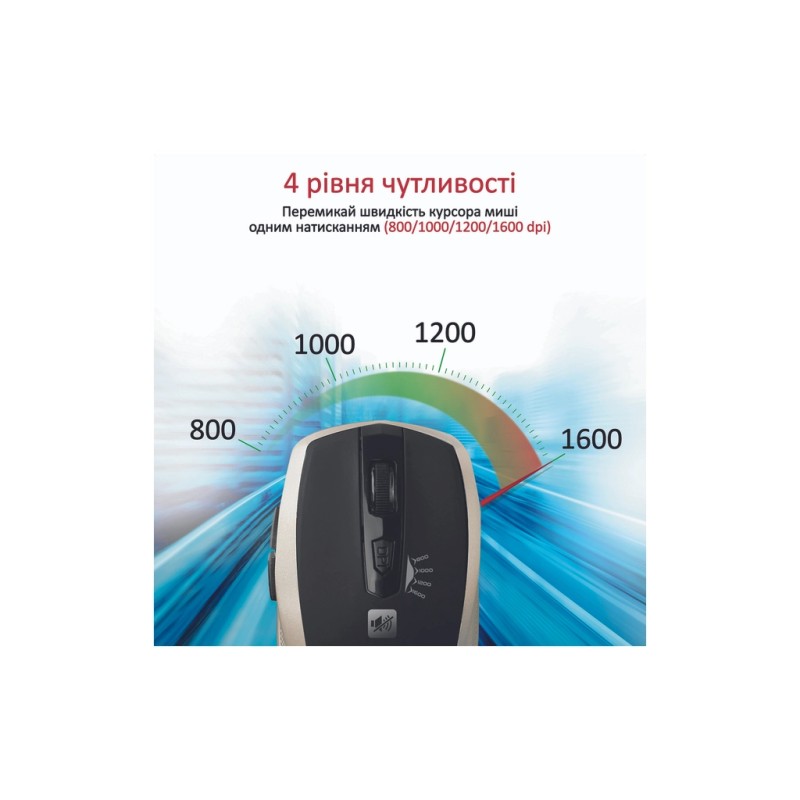 Мышка Promate Breeze Wireless Gold (breeze.gold)