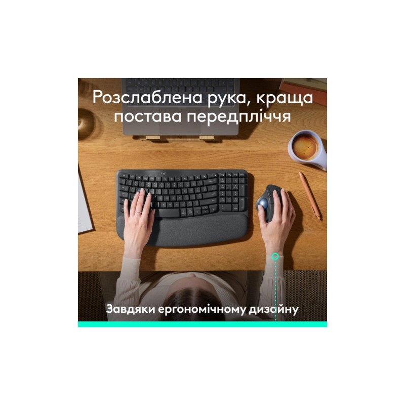 Мышка Logitech Ergo M575S Wireless Trackball Graphite (910-007029)