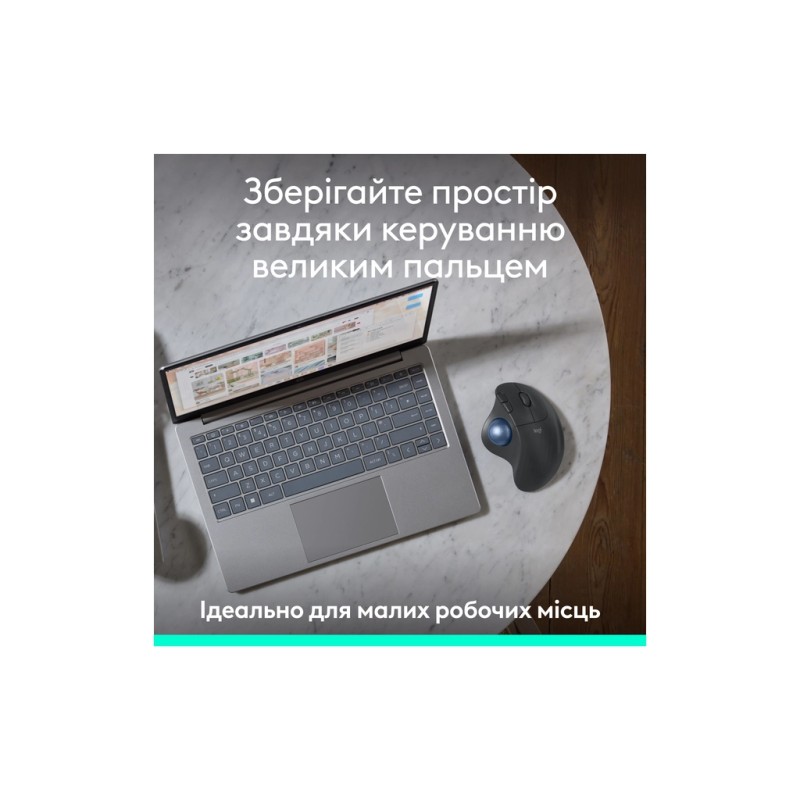 Мышка Logitech Ergo M575S Wireless Trackball Graphite (910-007029)