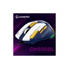 Мышка GamePro GM300BL USB Blue/White (GM300BL)