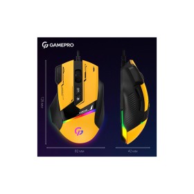 Мышка GamePro GM300Y USB Yellow/Black (GM300Y)