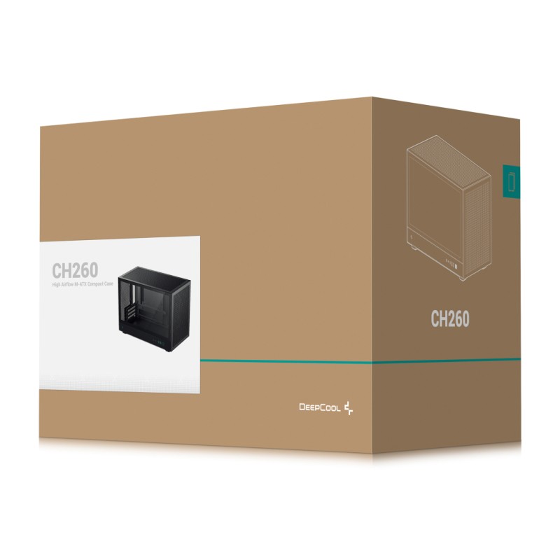 Корпус для ПК Deepcool CH260 Black (R-CH260-BKNGM0-G-1)