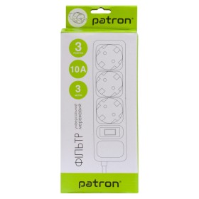 Сетевой фильтр питания Patron EXT-PN-SP-1033, 3m Black (EXT-PN-SP-1033)