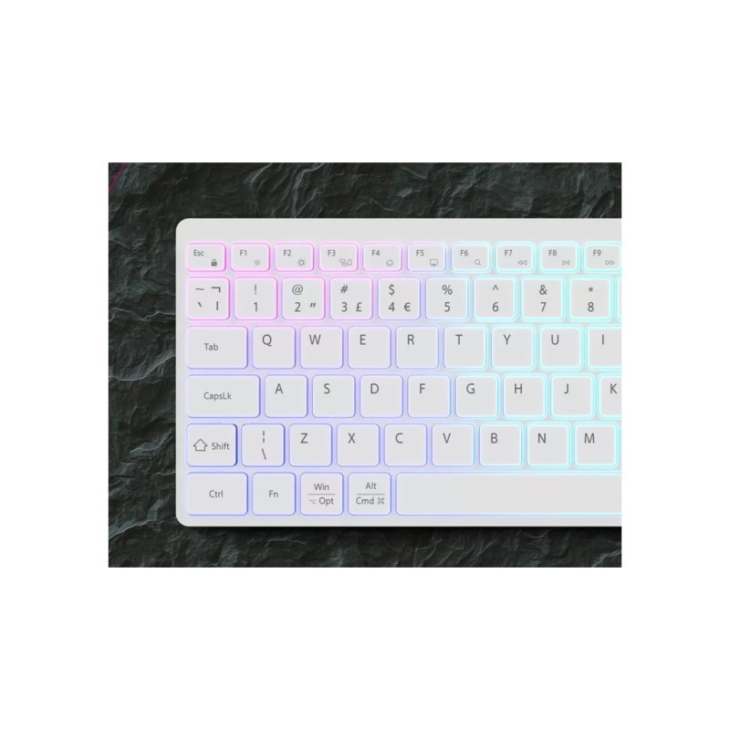 Клавиатура Canyon HKB-W11 Slim Dual Mode Wireless/Bluetooth RGB UA White (CNS-HBTK11W)