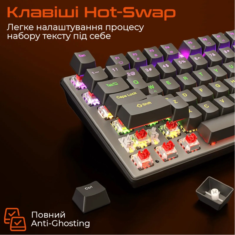 Клавиатура Meetion MK008 Pro USB Type-C Black (MT-MK008Pro-W-RUA)