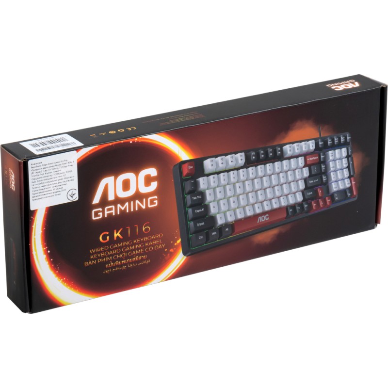 Клавіатура AOC GK116B LED USB UA Black (GK116B/97)