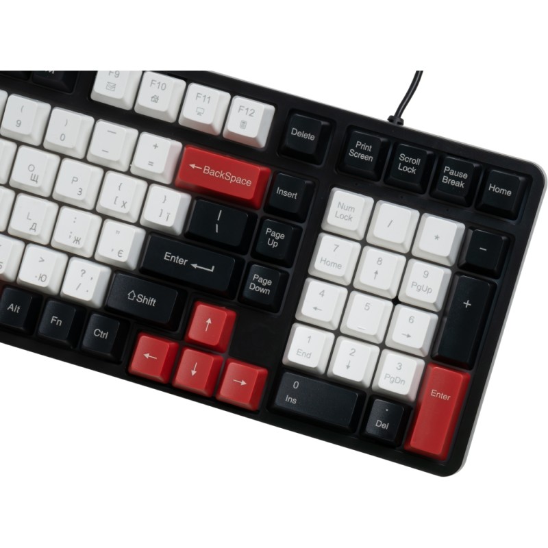 Клавіатура AOC GK116H1 LED USB UA White/Red/Black (GK116H1/97)