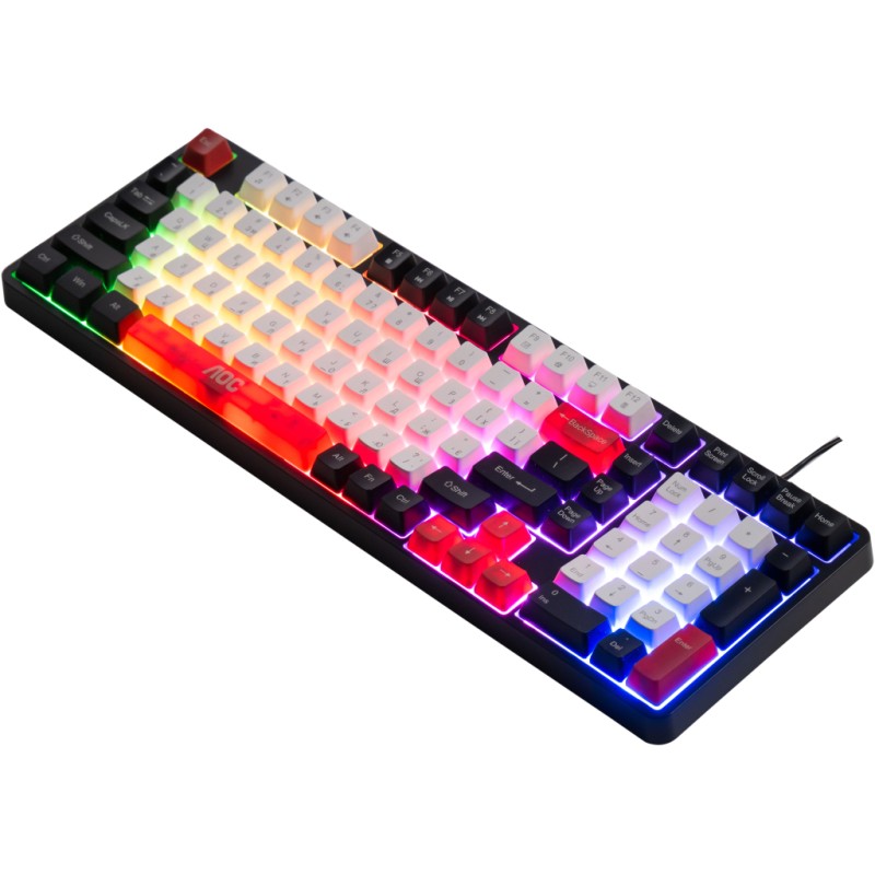 Клавіатура AOC GK116H1 LED USB UA White/Red/Black (GK116H1/97)