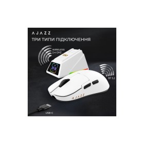 Мышка Ajazz AJ159 APEX Wireless/Bluetooth/USB White (AJM159-A-W)