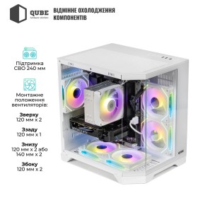 Корпус для ПК Qube CRYSTAL_GWNU3