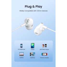 Навушники Vention Echo Lite 3.5mm In-Ear Wired White (GBAWAV)