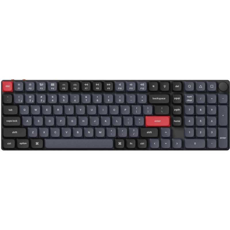 Клавіатура Keychron K17 PRO Gateron MX 2.0 Red White Led QMK Wireless/Bluetooth/USB-А UA Black (K17P-A1-UA)
