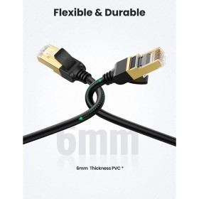 Патч-корд 1м, F/FTP cat 7 RJ-45 black Ugreen (U_11268)