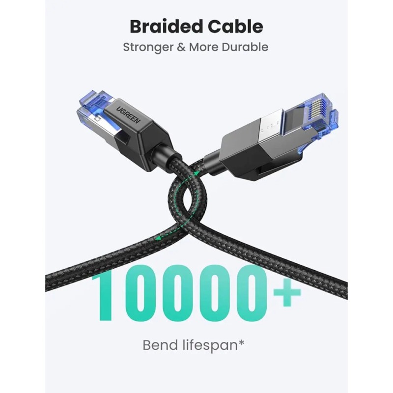 Патч-корд 1м, S/FTP cat 7 RJ-45 COPPER Ugreen (U_80429)