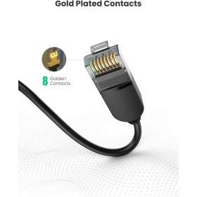Патч-корд 1м, UTP cat 6 RJ-45 COPPER black Ugreen (U_70332)