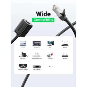 Патч-корд 1м, F/UTP cat 6 RJ-45 extension black Ugreen (U_11279)