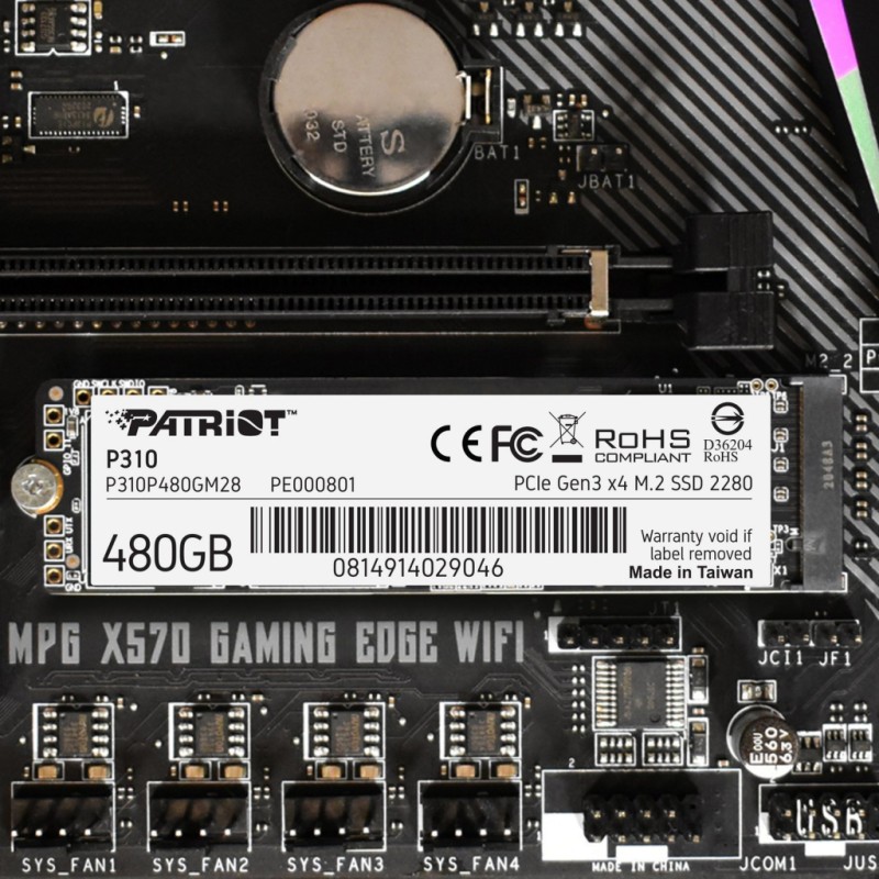Накопитель SSD M.2 2280 480GB Patriot (P310P480GM28)