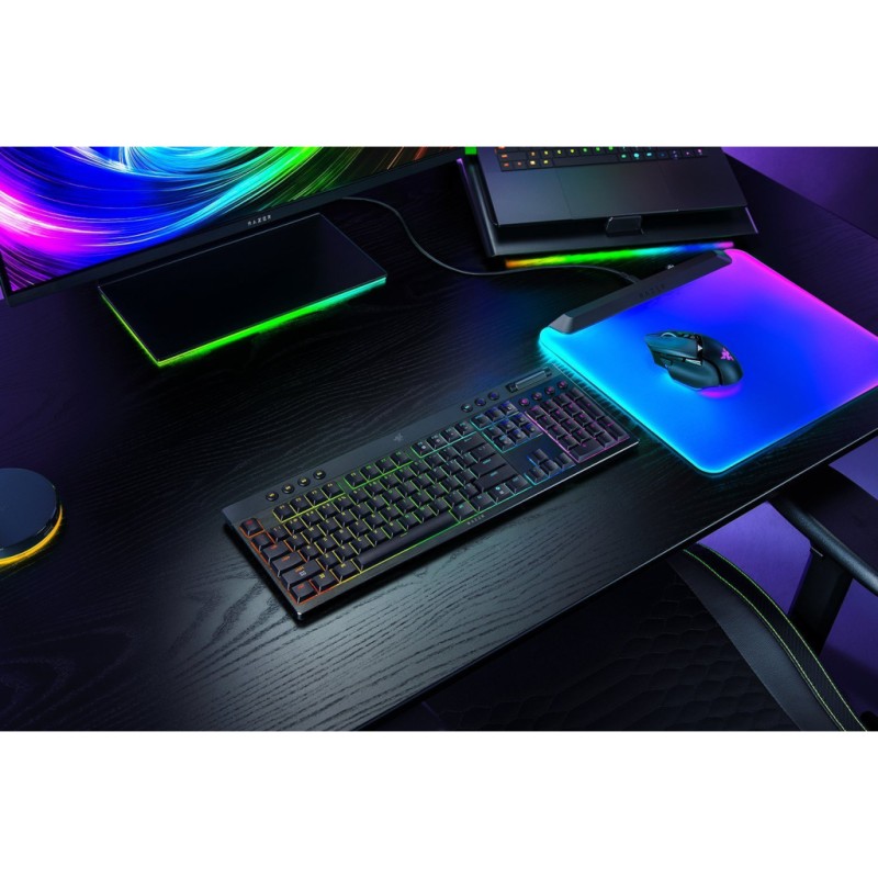 Клавіатура Razer BlackWidow V4 Low-Profile Wireless/Bluetooth/USB Orange switch UA Black (RZ03-05270800-R3M1)
