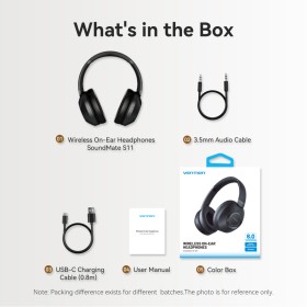 Наушники Vention S11 SoundMate Wireless Black (NBBB0)