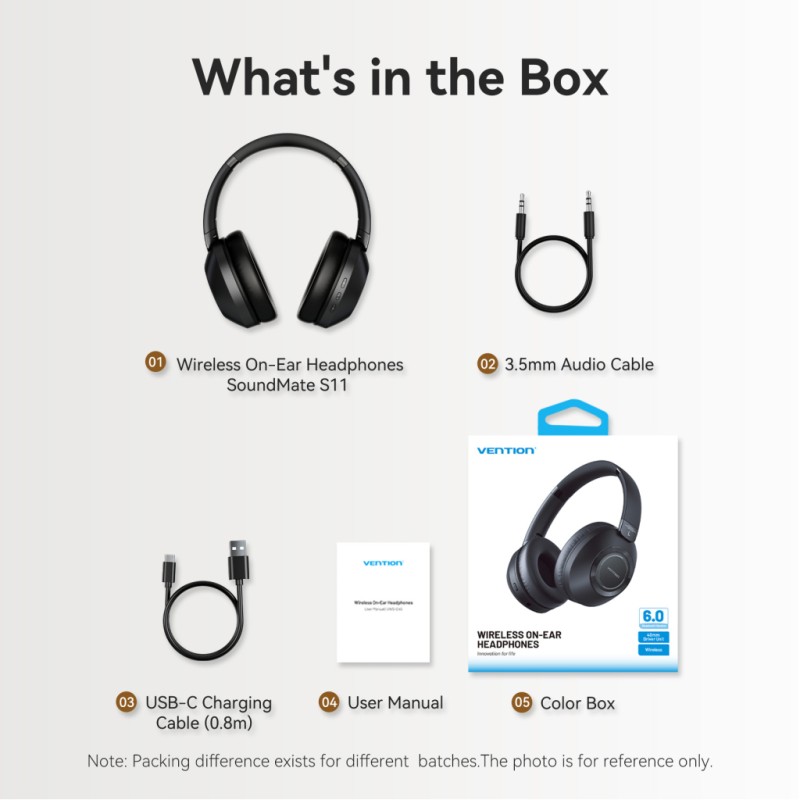 Наушники Vention S11 SoundMate Wireless Black (NBBB0)
