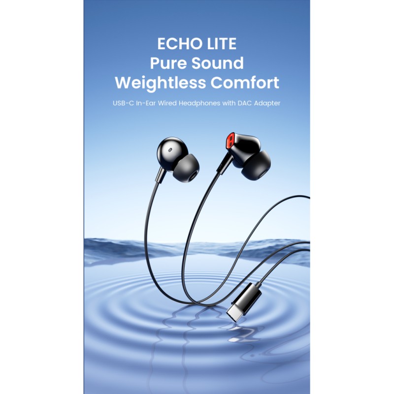 Навушники Vention Echo Lite USB-C In-Ear Wired Black (GBBBAV)