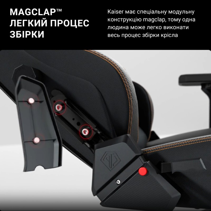 Крісло ігрове Anda Seat Kaiser 3 Fabric Size XL Grey (AD12YDC-XL-01-G-PV/F)