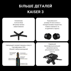 Крісло ігрове Anda Seat Kaiser 3 Fabric Size XL Grey (AD12YDC-XL-01-G-PV/F)
