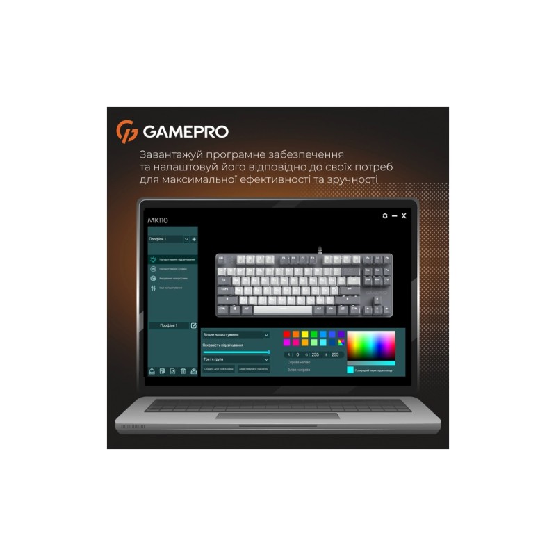 Клавіатура GamePro Genesis Metallic MK110G Outemu Red Switch USB UA Gray (MK110G)